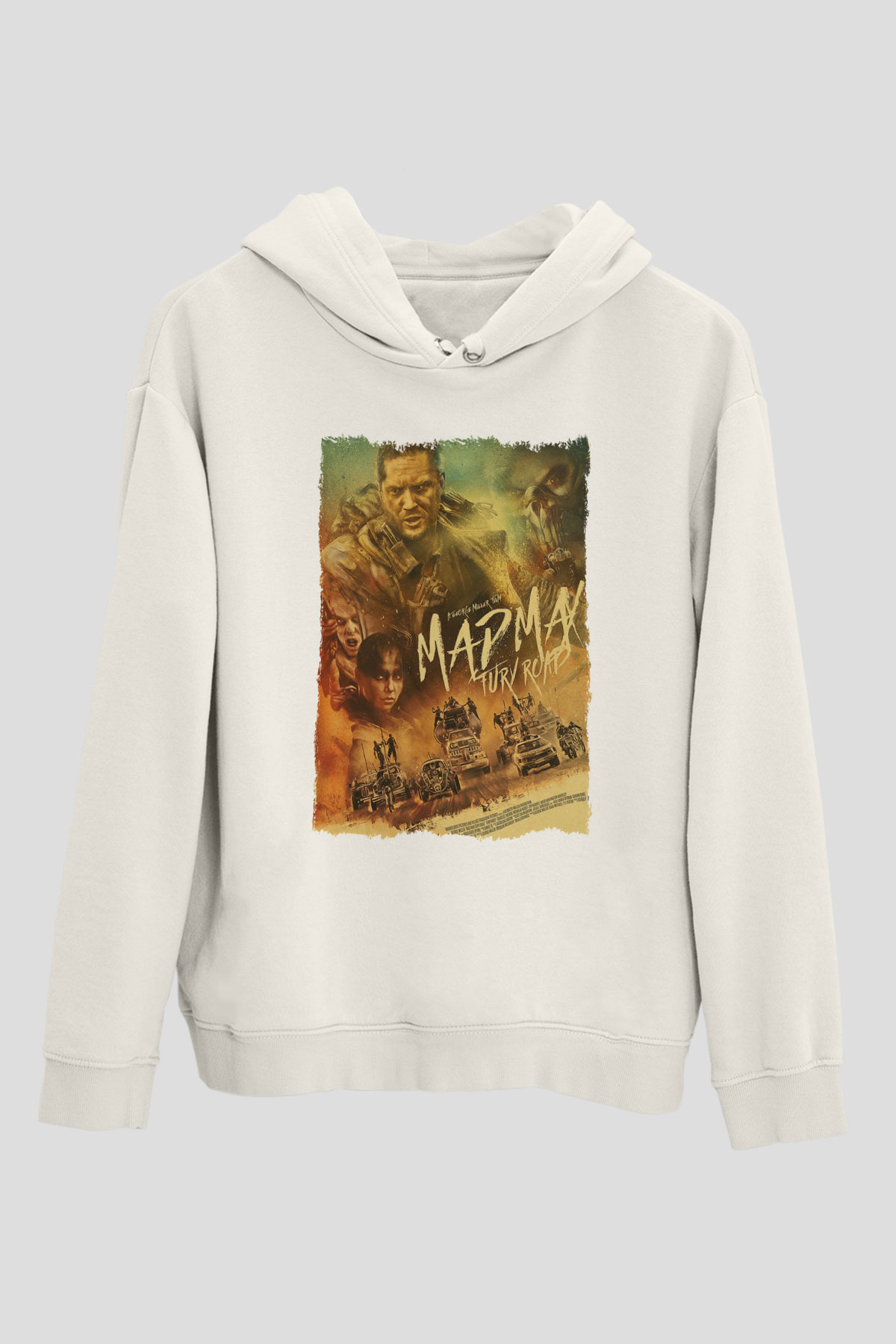 Mad Max Beyaz Unisex Hoodie