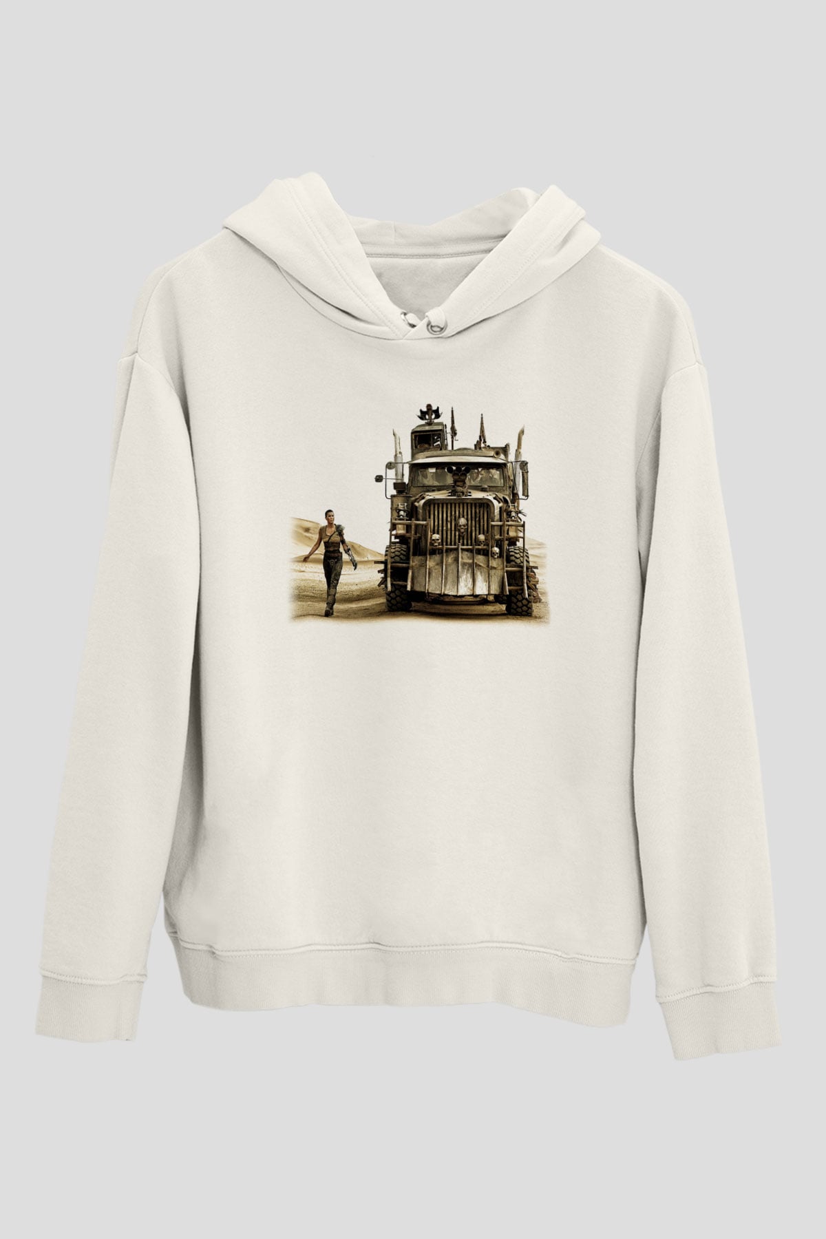 Mad Max Beyaz Unisex Hoodie