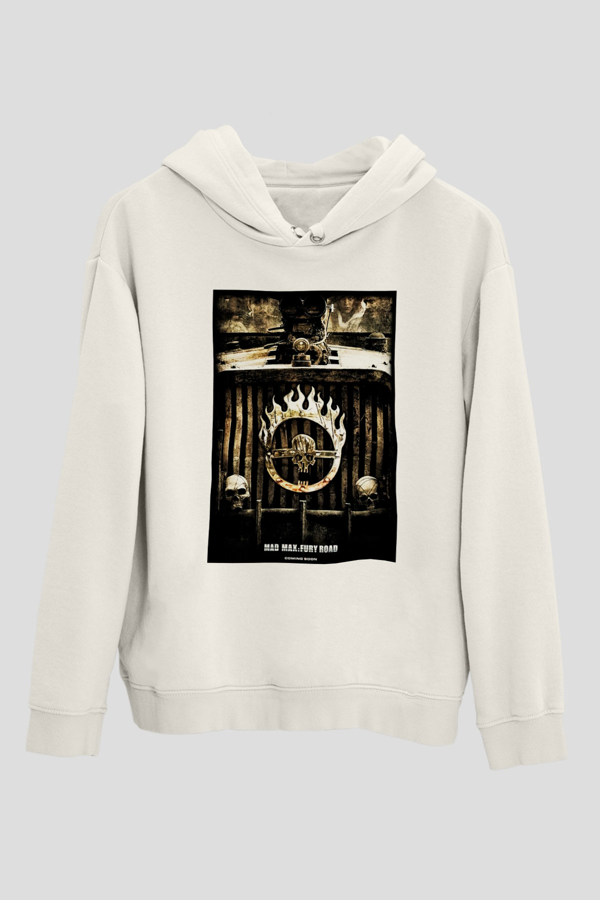 Mad Max Beyaz Unisex Hoodie