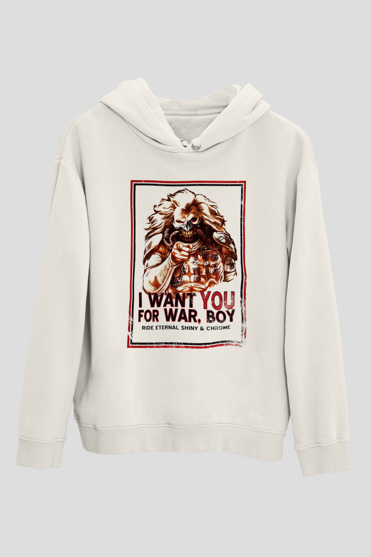 Mad Max Beyaz Unisex Hoodie