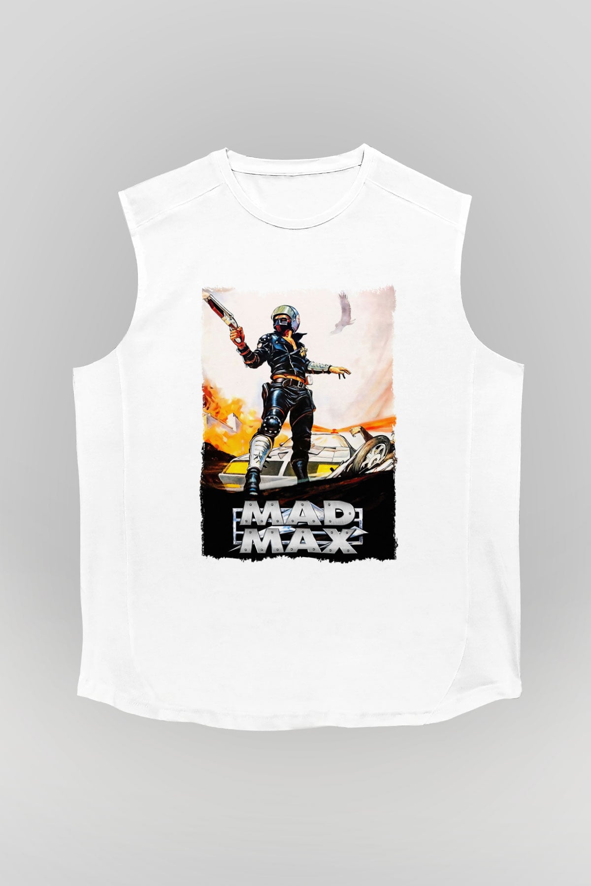 Mad Max Beyaz Unisex Kolsuz Tişört