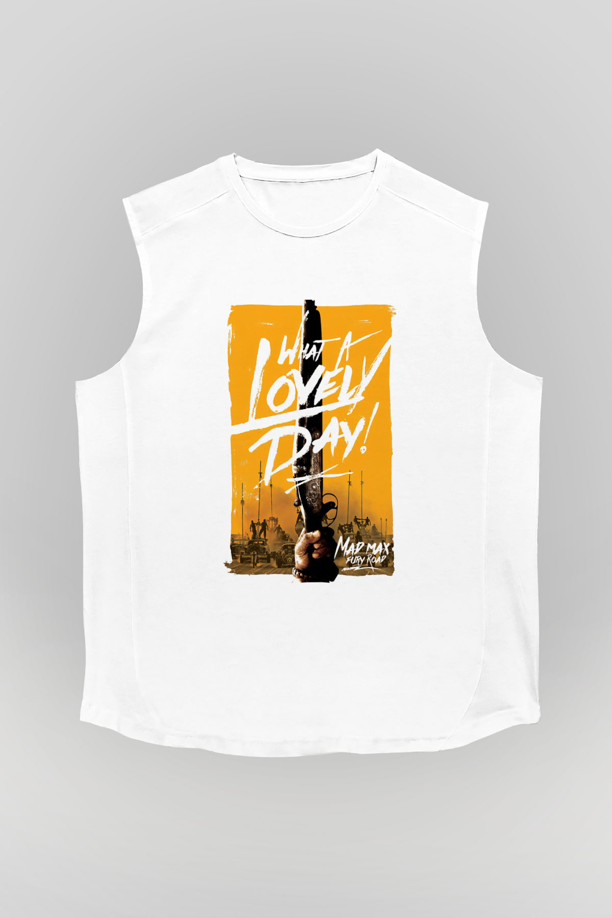 Mad Max Beyaz Unisex Kolsuz Tişört