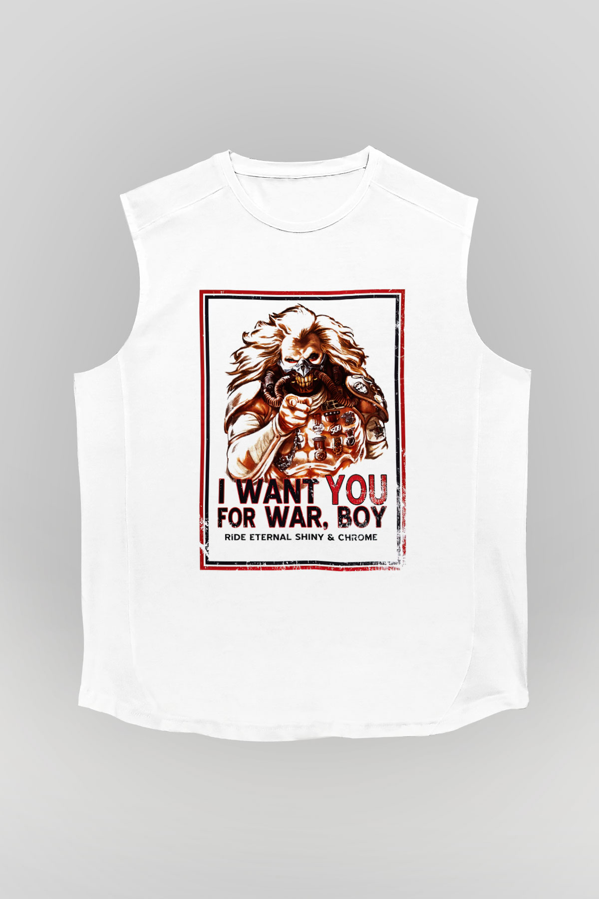 Mad Max Beyaz Unisex Kolsuz Tişört