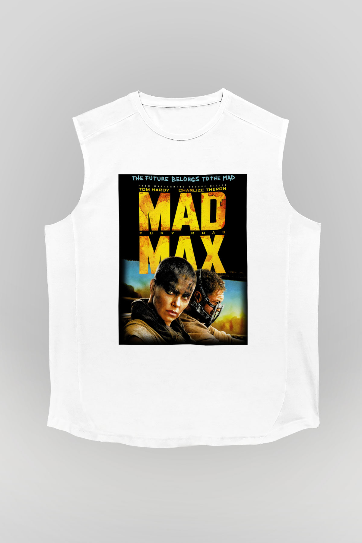 Mad Max Beyaz Unisex Kolsuz Tişört