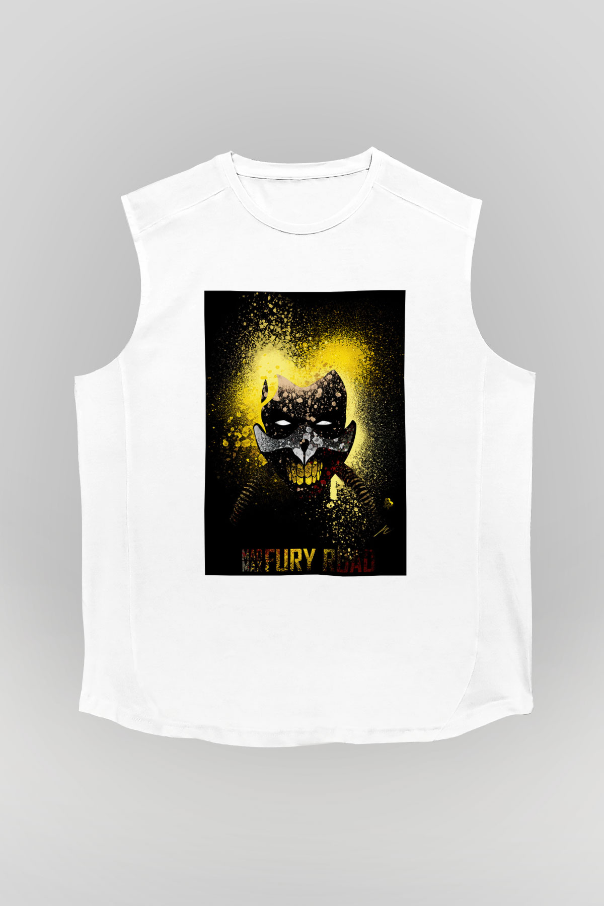 Mad Max Beyaz Unisex Kolsuz Tişört