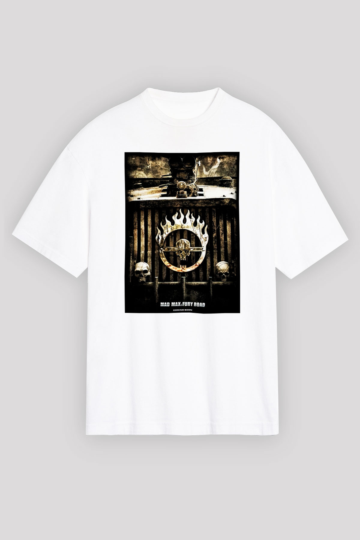 Mad Max Beyaz Unisex Oversize Tişört T-Shirt