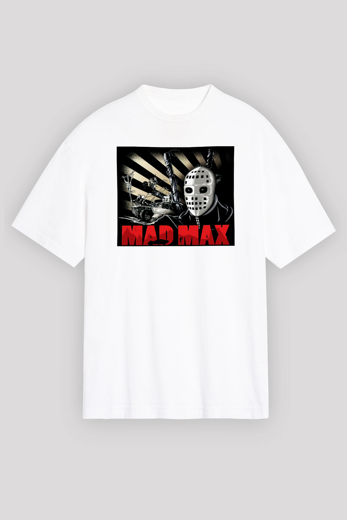 Mad Max Beyaz Unisex Oversize Tişört T-Shirt