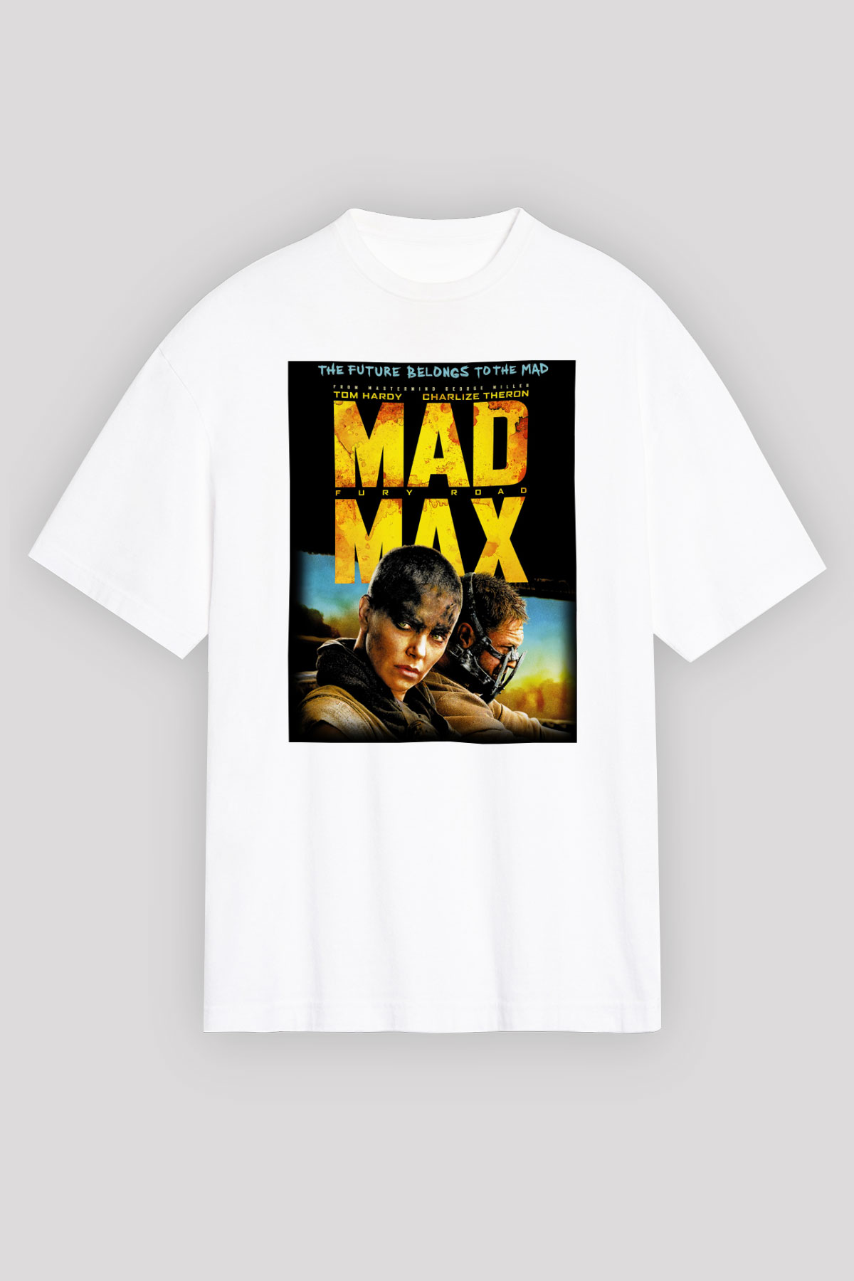 Mad Max Beyaz Unisex Oversize Tişört T-Shirt