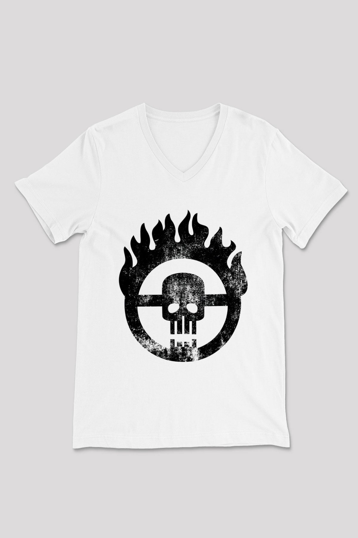 Mad Max Beyaz Unisex V Yaka Tişört T-Shirt