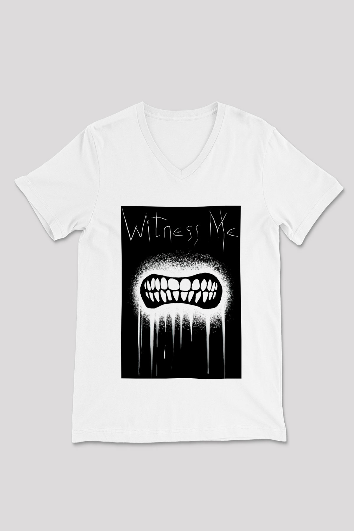 Mad Max Beyaz Unisex V Yaka Tişört T-Shirt