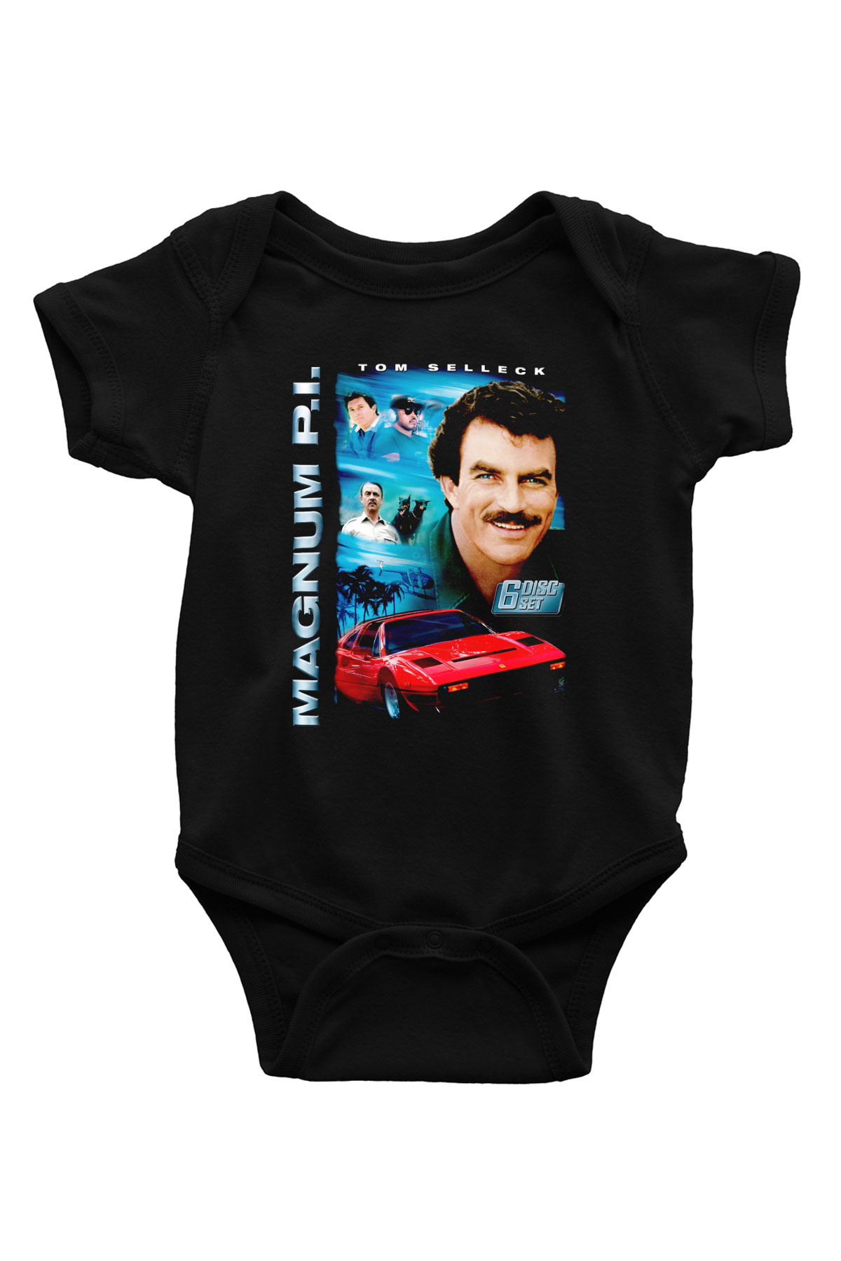 Magnum P.I. Siyah Bebek Body - Zıbın