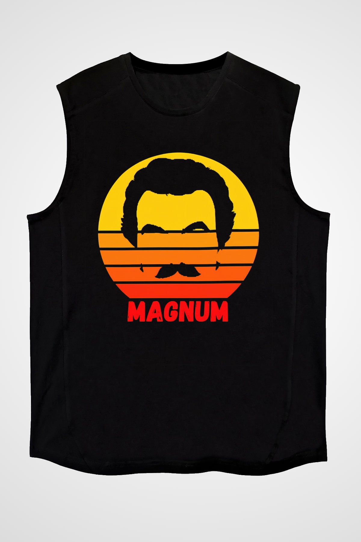 Magnum P.I. Siyah Unisex Kolsuz Tişört