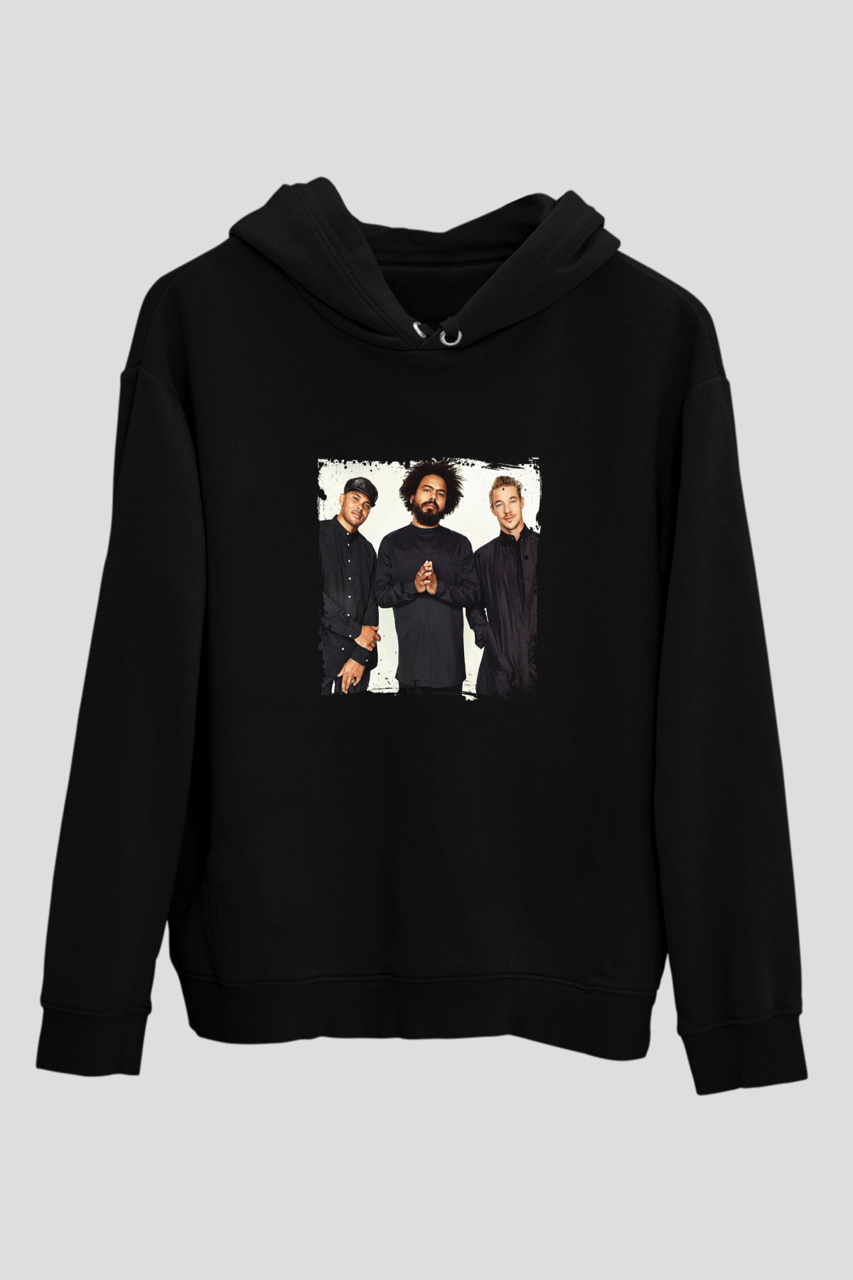 Major Lazer Baskılı Unisex Siyah Hoodie