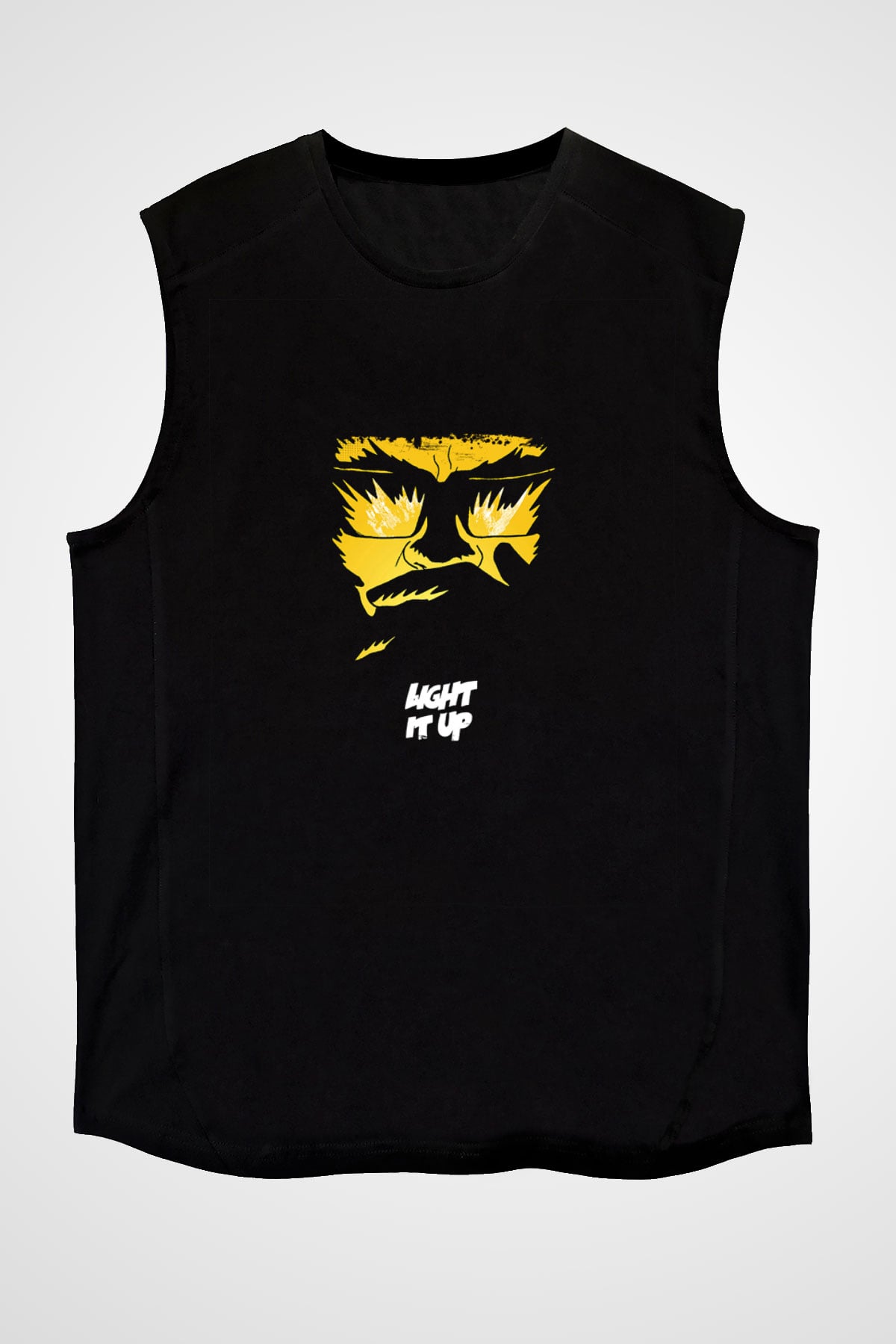 Major Lazer Baskılı Unisex Siyah Kolsuz Tişört