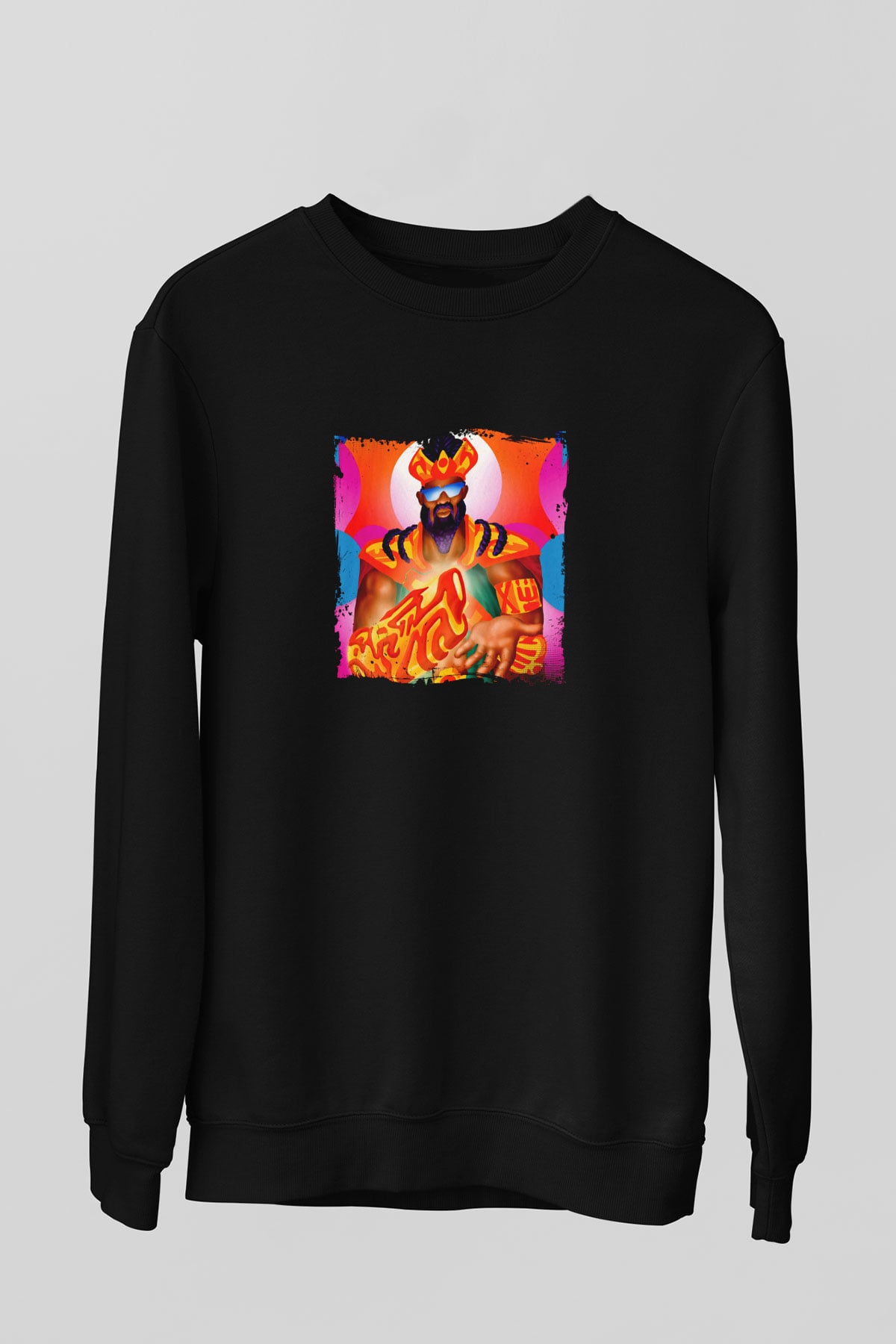 Major Lazer Baskılı Unisex Siyah Sweatshirt