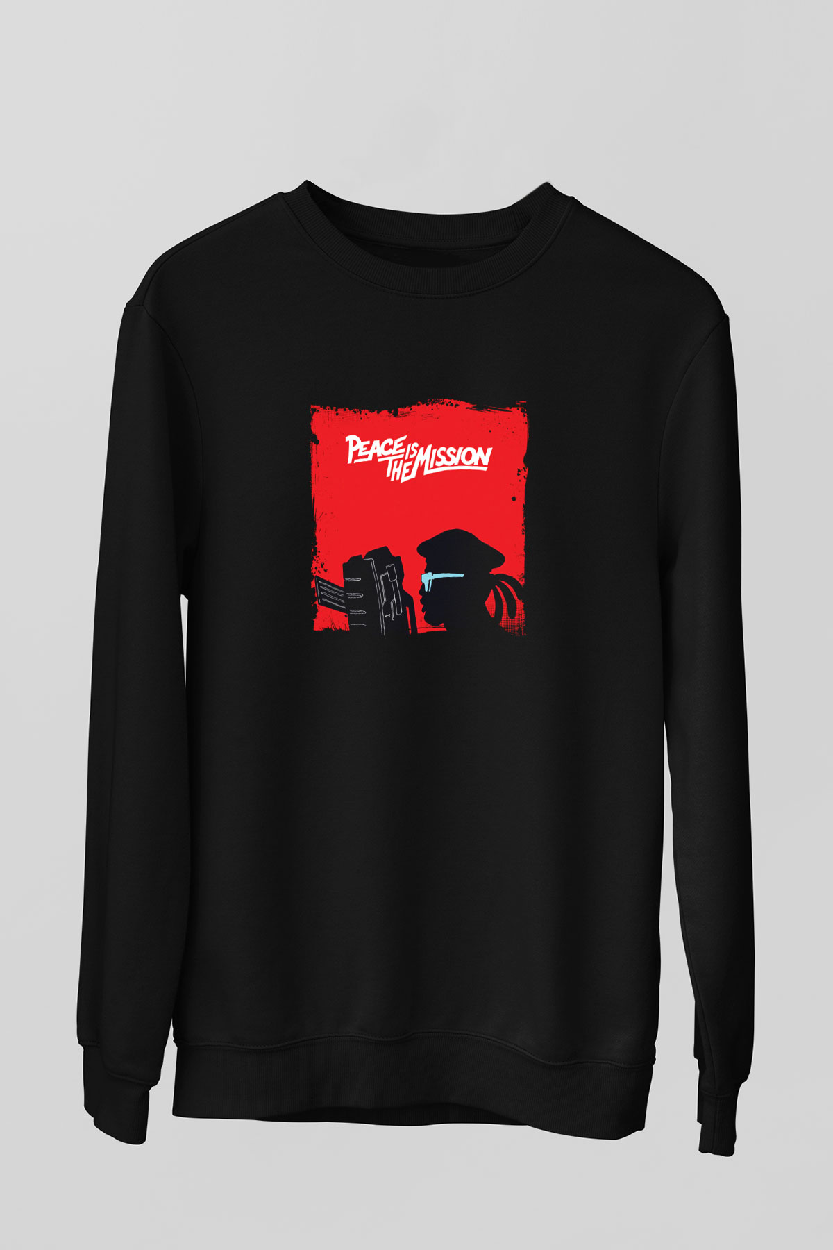 Major Lazer Baskılı Unisex Siyah Sweatshirt