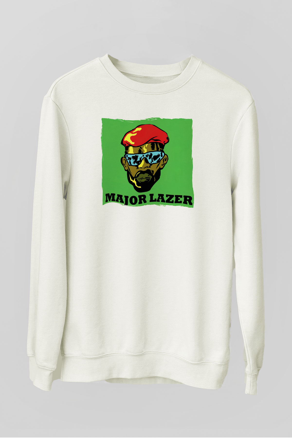Major Lazer Beyaz Unisex Sweatshirt