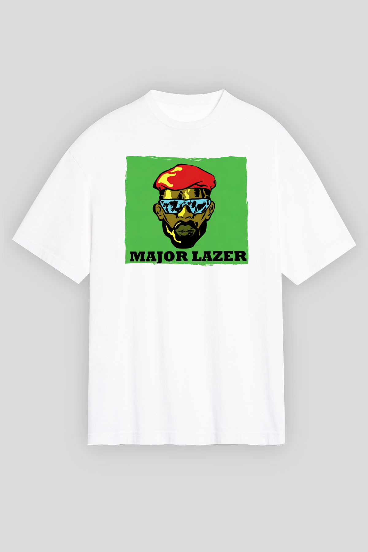 Major Lazer Beyaz Unisex Tişört T-Shirt - TişörtFabrikası