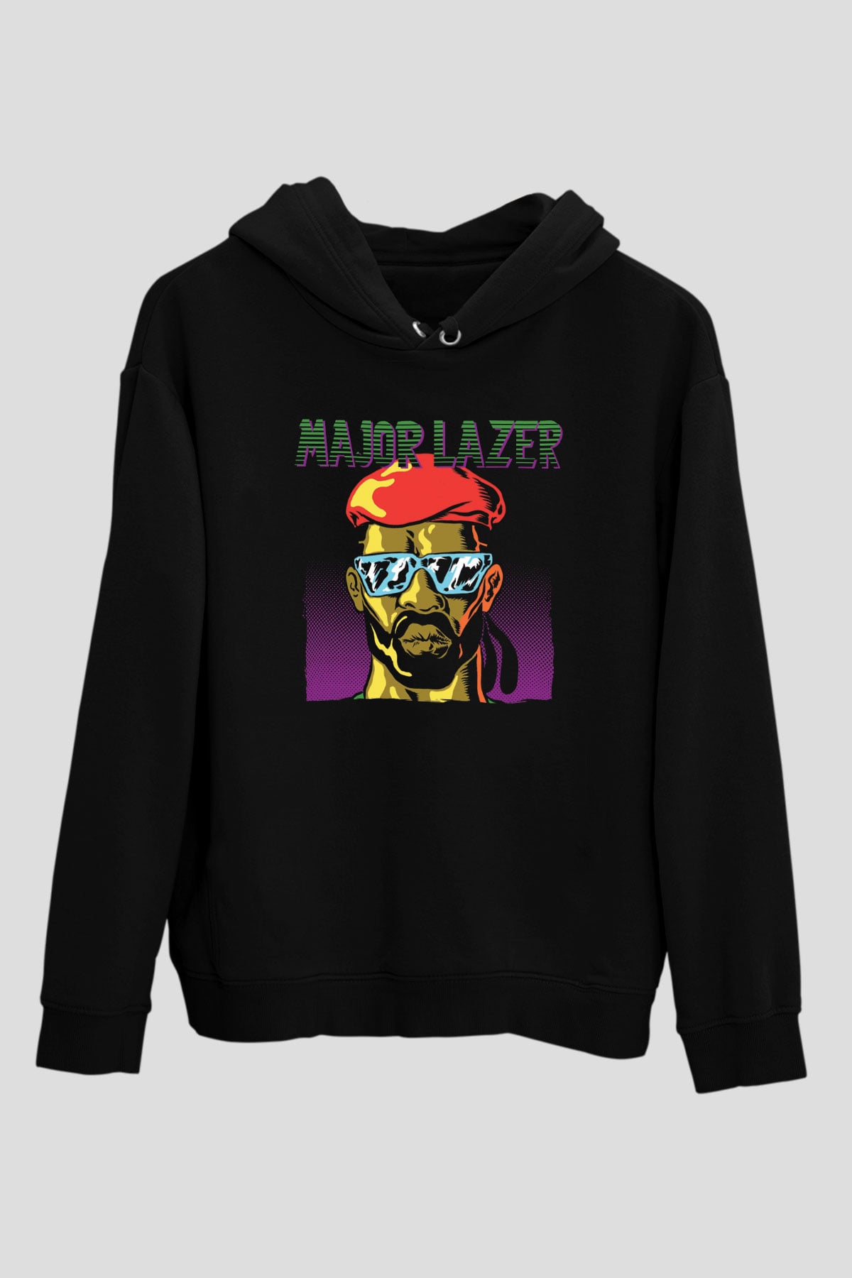Major Lazer Siyah Unisex Kapüşonlu Sweatshirt
