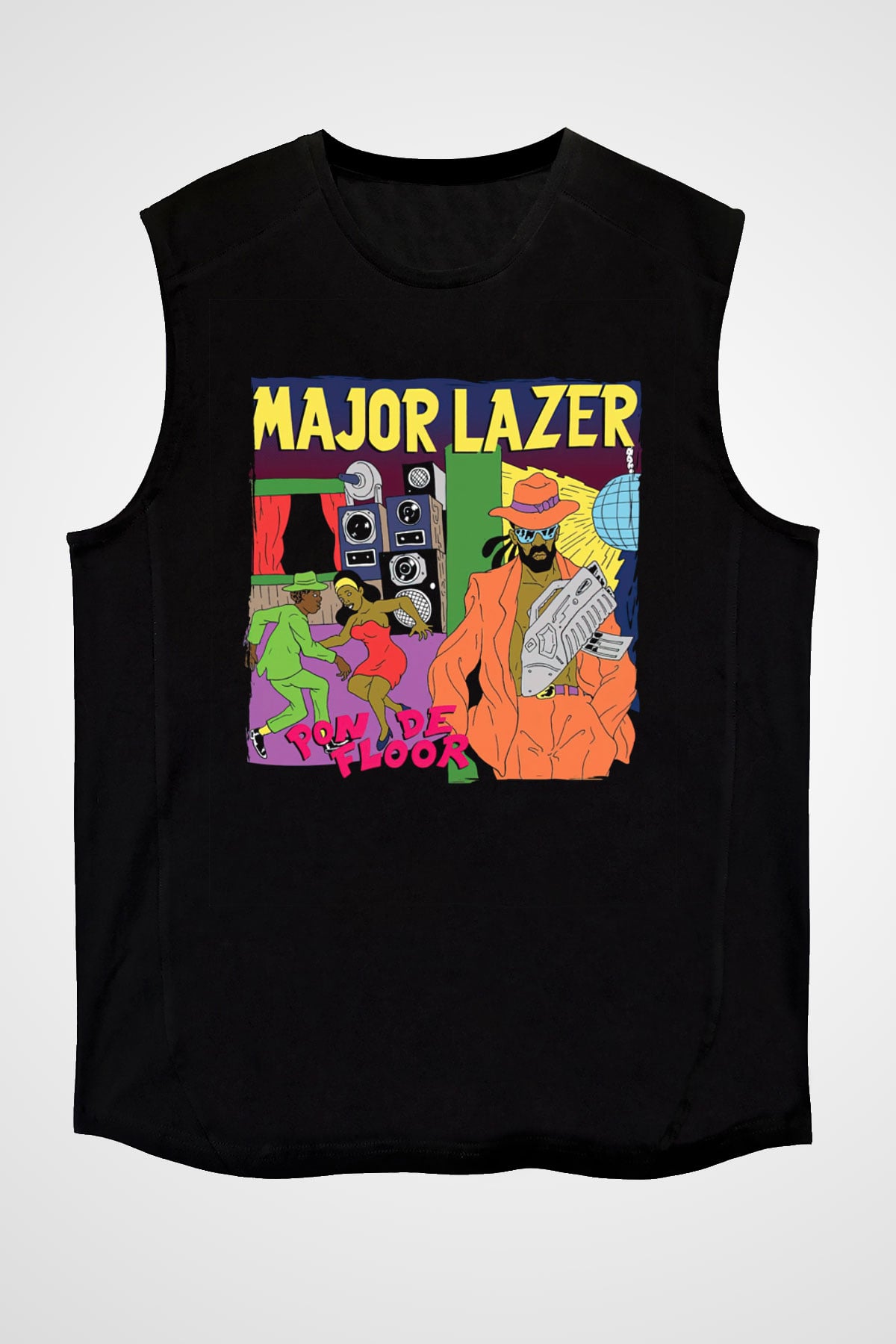 Major Lazer Siyah Unisex Kolsuz Tişört