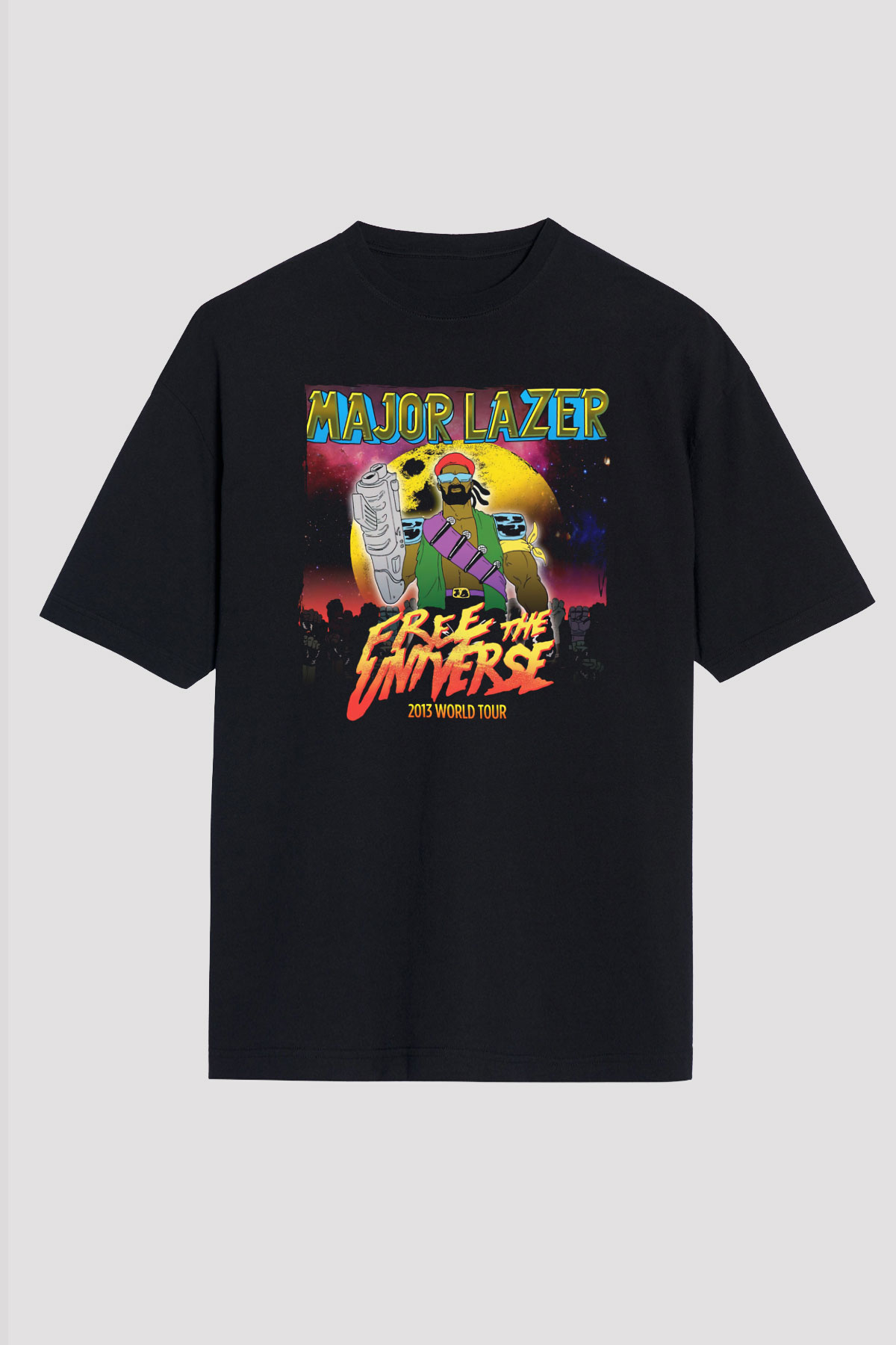 Major Lazer Siyah Unisex Tişört T-Shirt - TişörtFabrikası