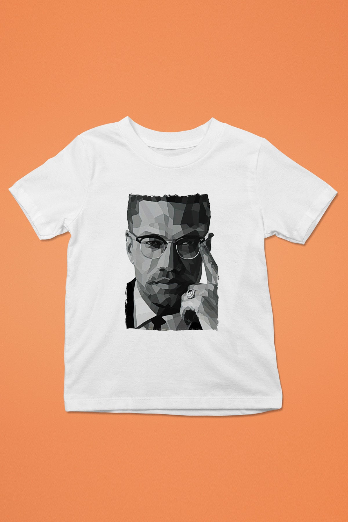Malcolm X James Baskılı Beyaz Unisex Beyaz Çocuk Tişört - Tshirt