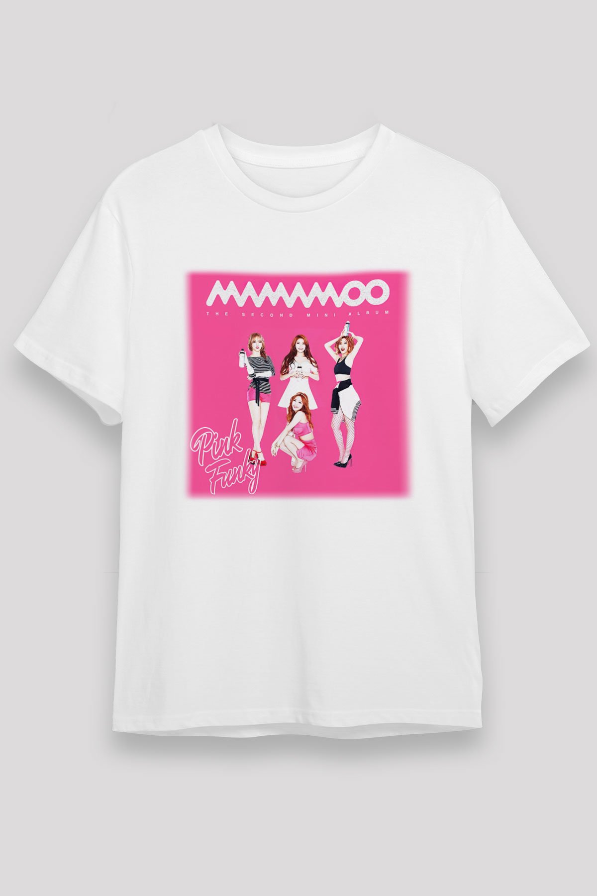 Mamamoo Beyaz Unisex Tişört - T-Shirt | Tişört Fabrikası