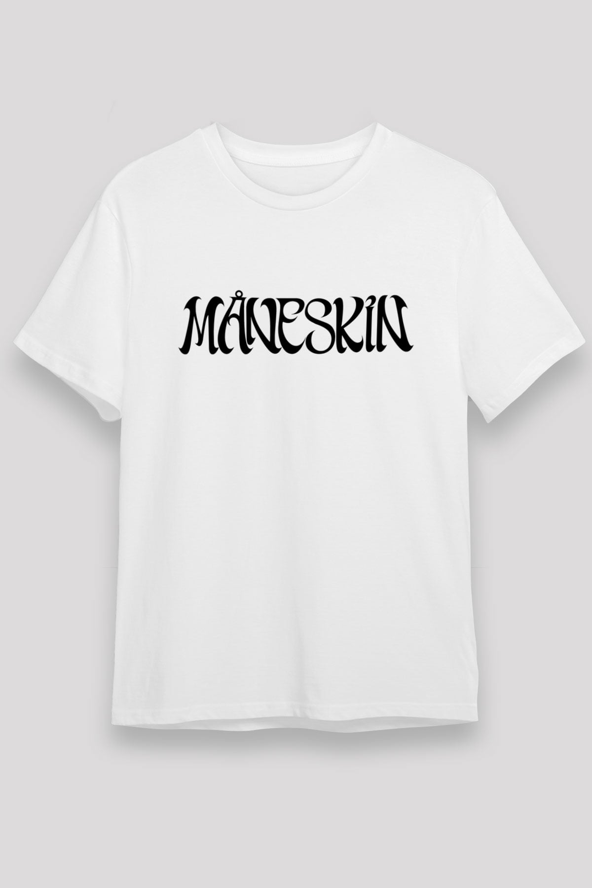 Maneskin Baskılı Unisex Beyaz Tişört - Tshirt