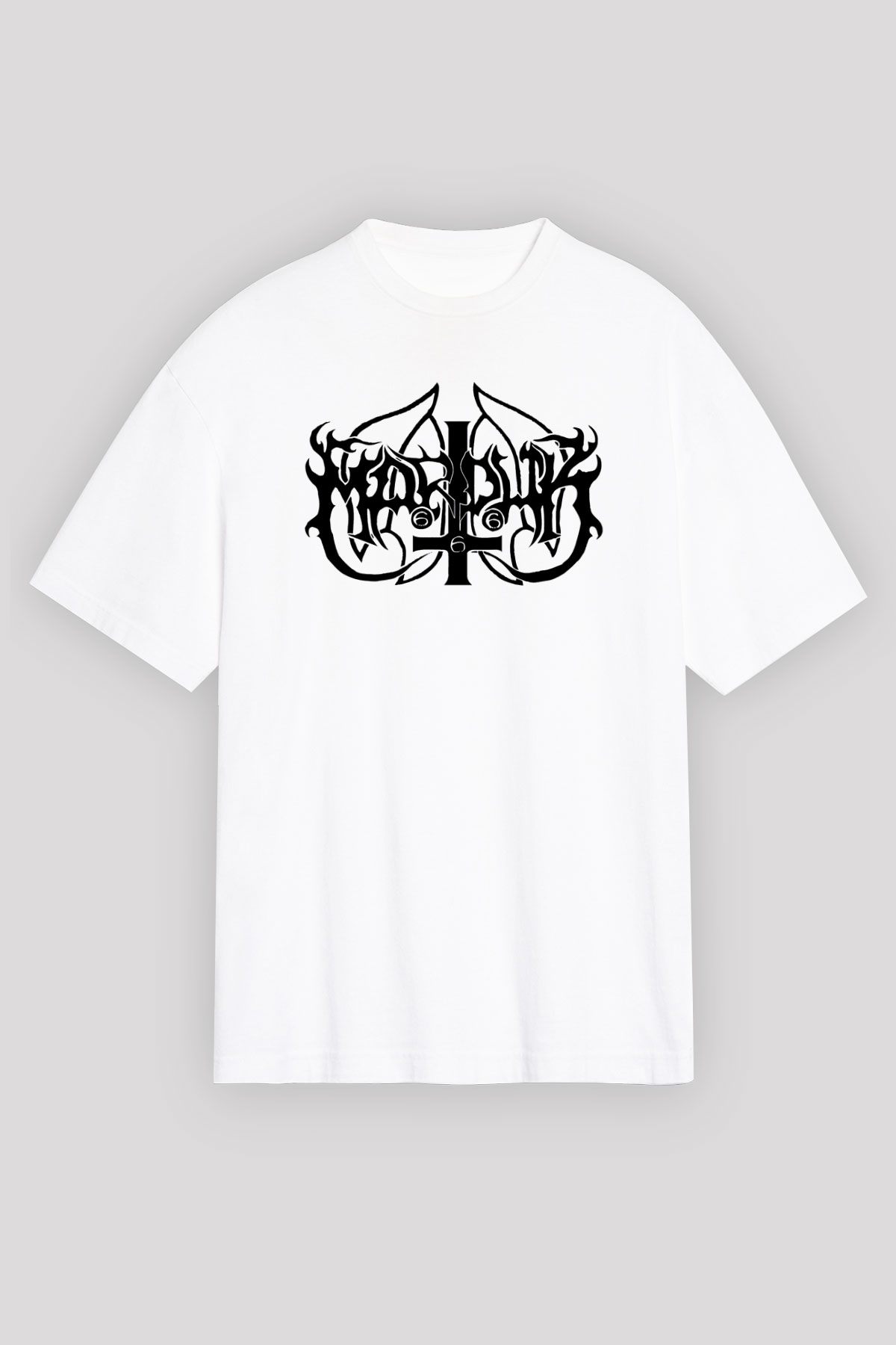 Marduk Beyaz Unisex Oversize Tişört T-Shirt