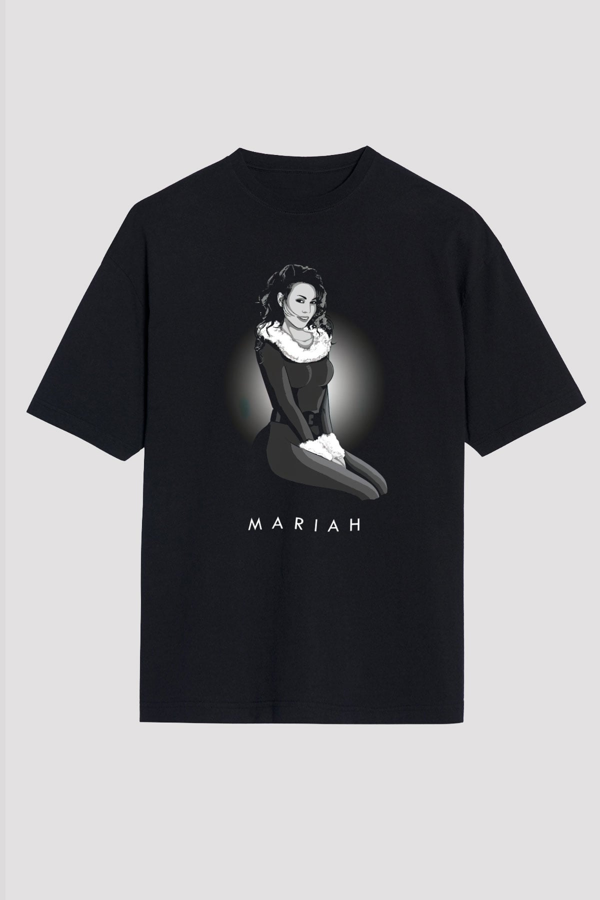 Mariah Carey Siyah Unisex Tişört T-Shirt - TişörtFabrikası