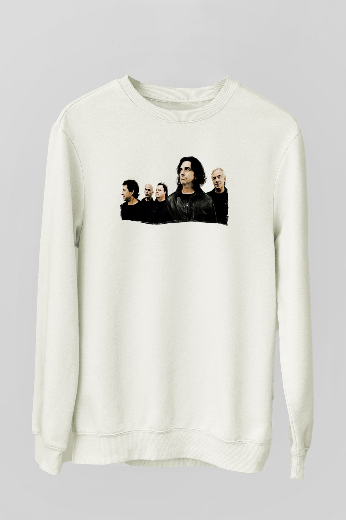 Marillion Baskılı Beyaz Unisex Sweatshirt