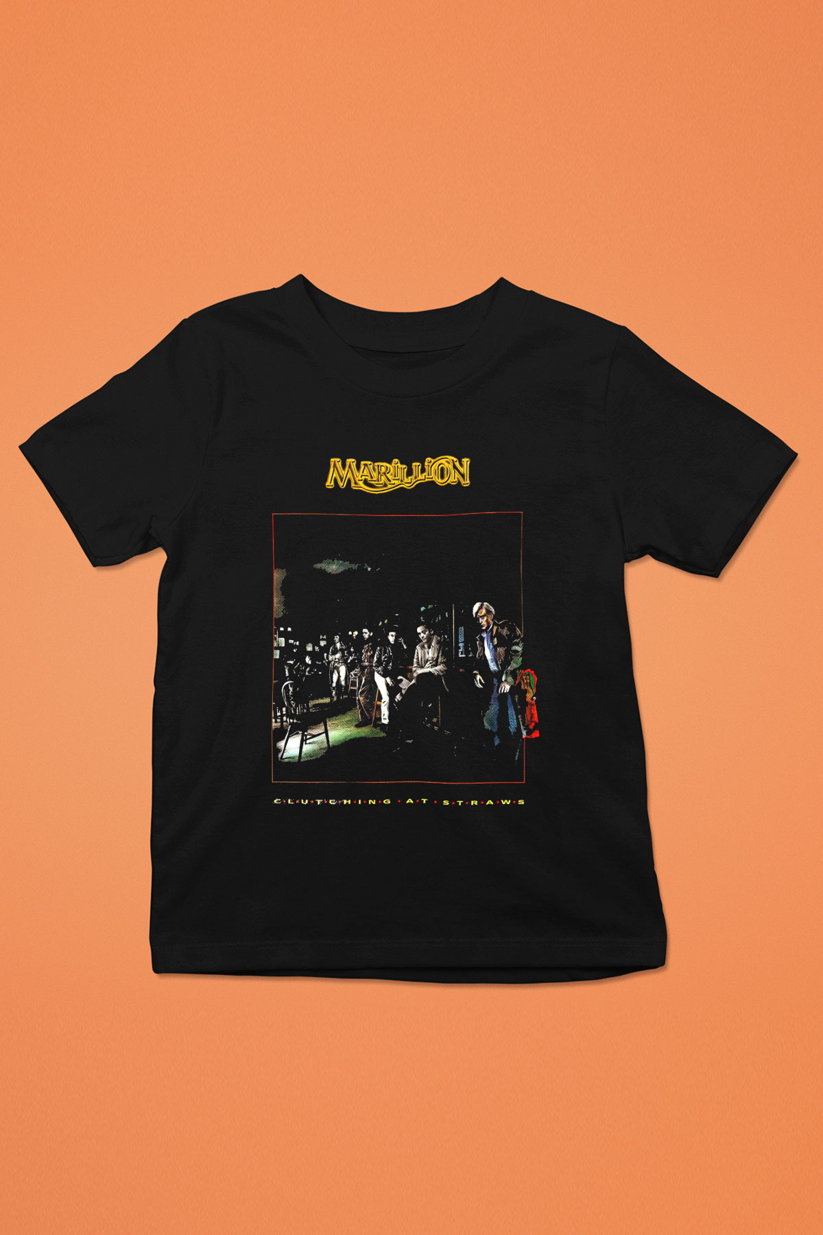 Marillion Baskılı Unisex Siyah Çocuk Tişört - Tshirt