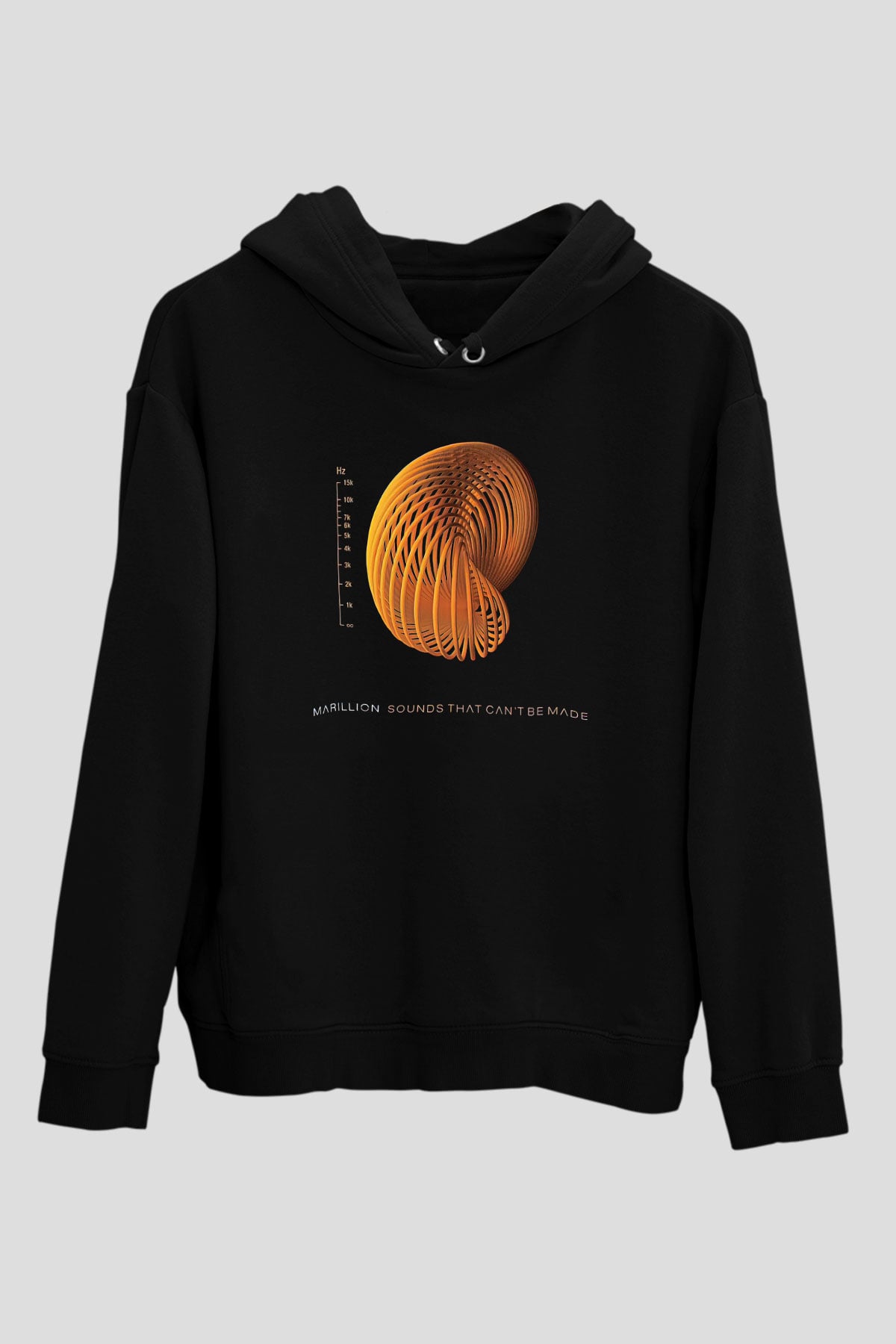 Marillion Baskılı Unisex Siyah Kapüşonlu Sweatshirt