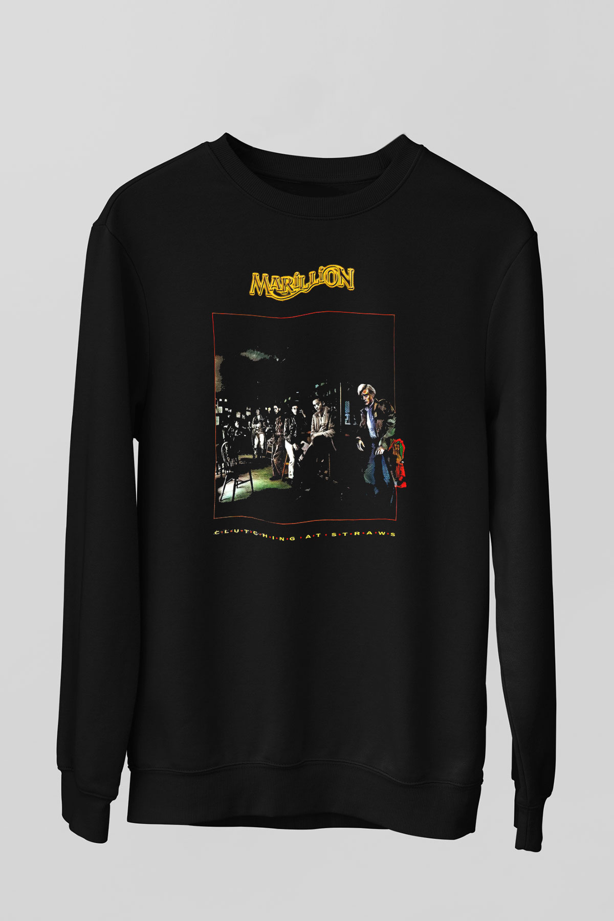 Marillion Baskılı Unisex Siyah Sweatshirt