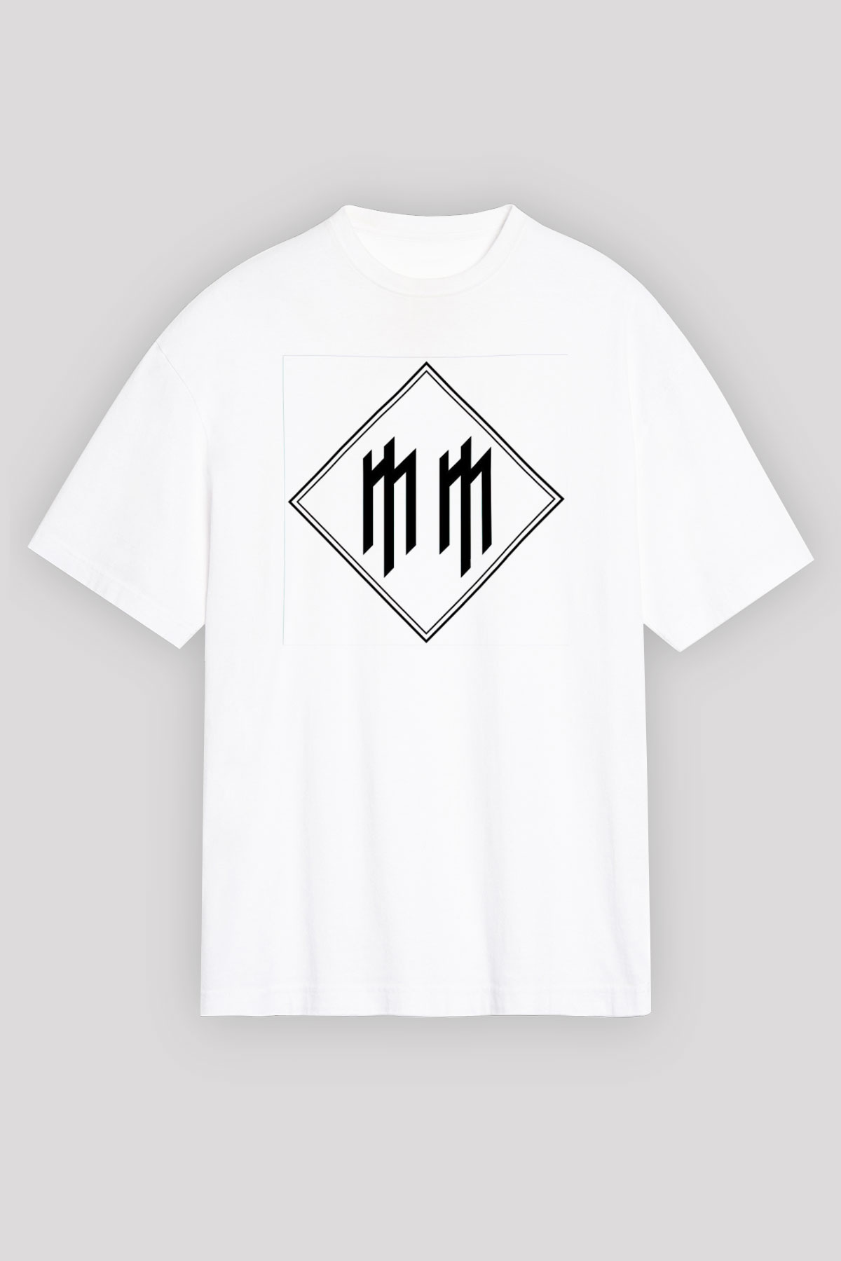 Marilyn Manson Beyaz Unisex Oversize Tişört T-Shirt