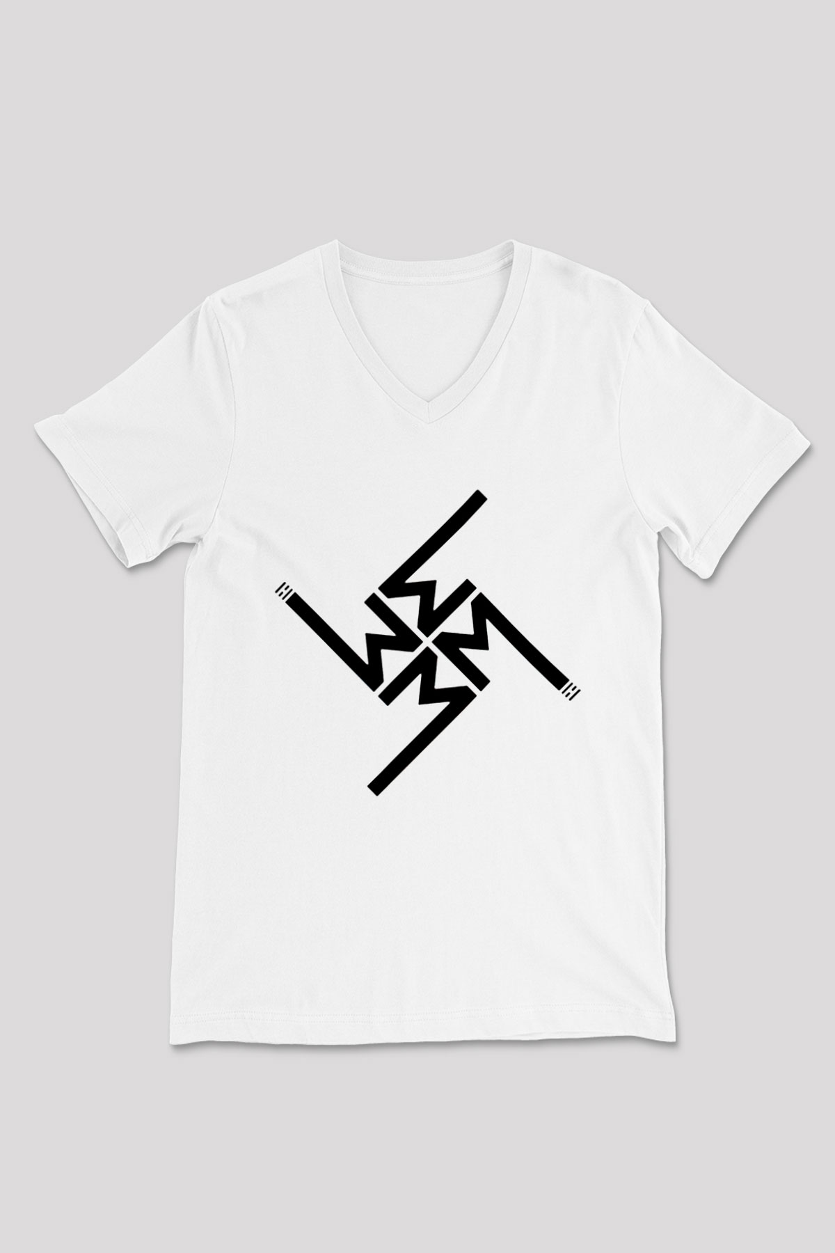 Marilyn Manson Beyaz Unisex V Yaka Tişört T-Shirt