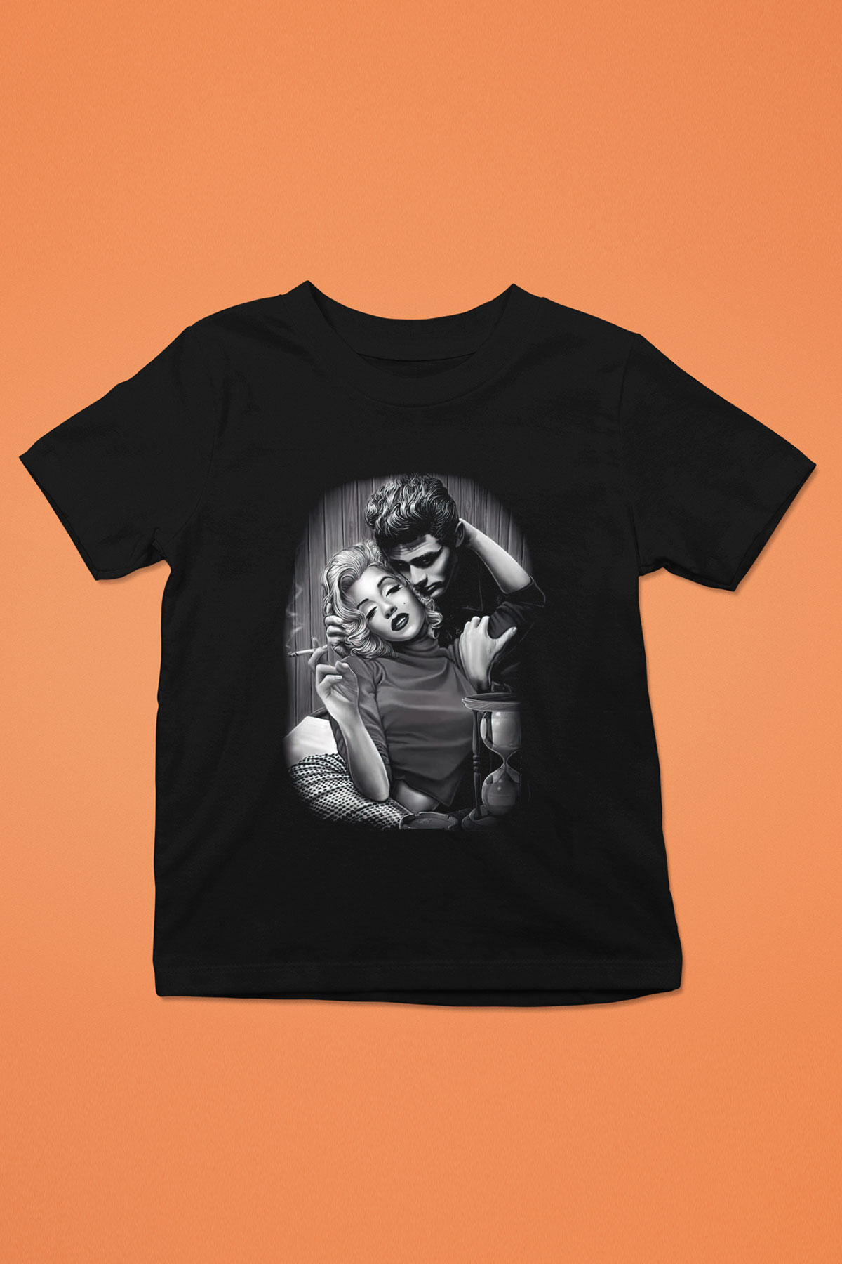 Marilyn Monroe Siyah Unisex Çocuk Tişört