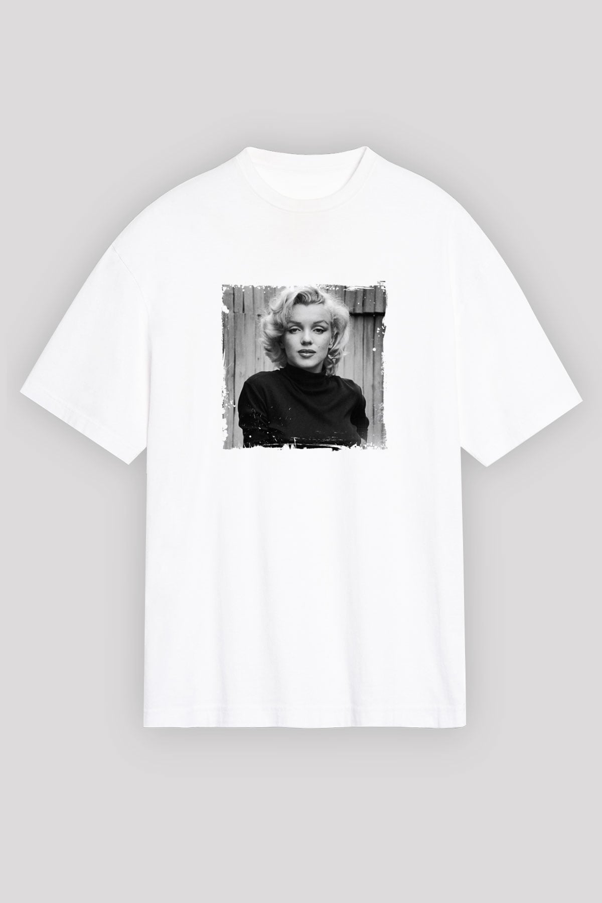 Marilyn Monroe Unisex Baskılı Beyaz Tişört