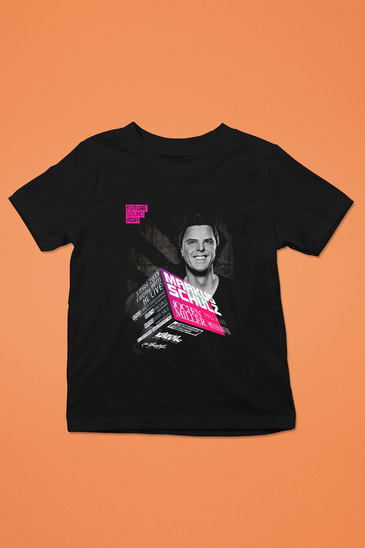 Markus Schulz Baskılı Siyah Unisex Çocuk Tişört