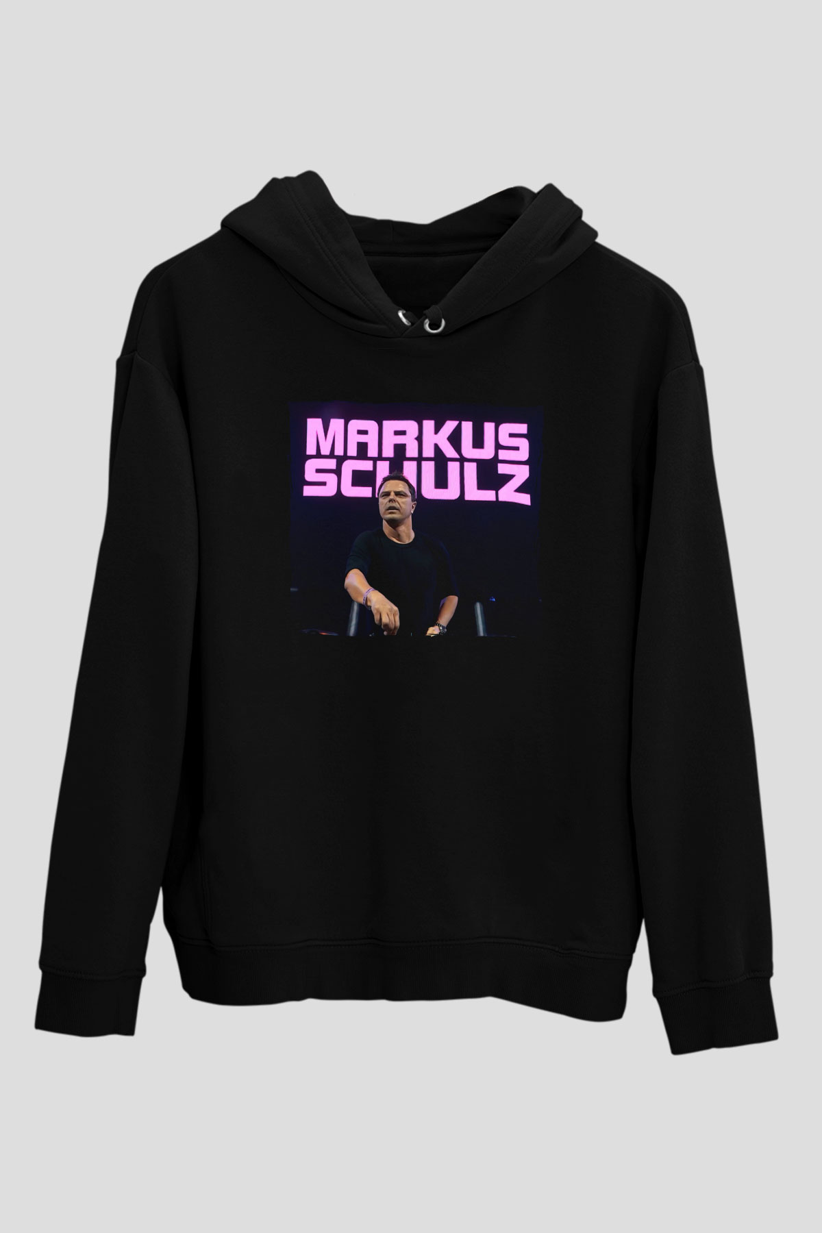 Markus Schulz Siyah Unisex Kapüşonlu Sweatshirt