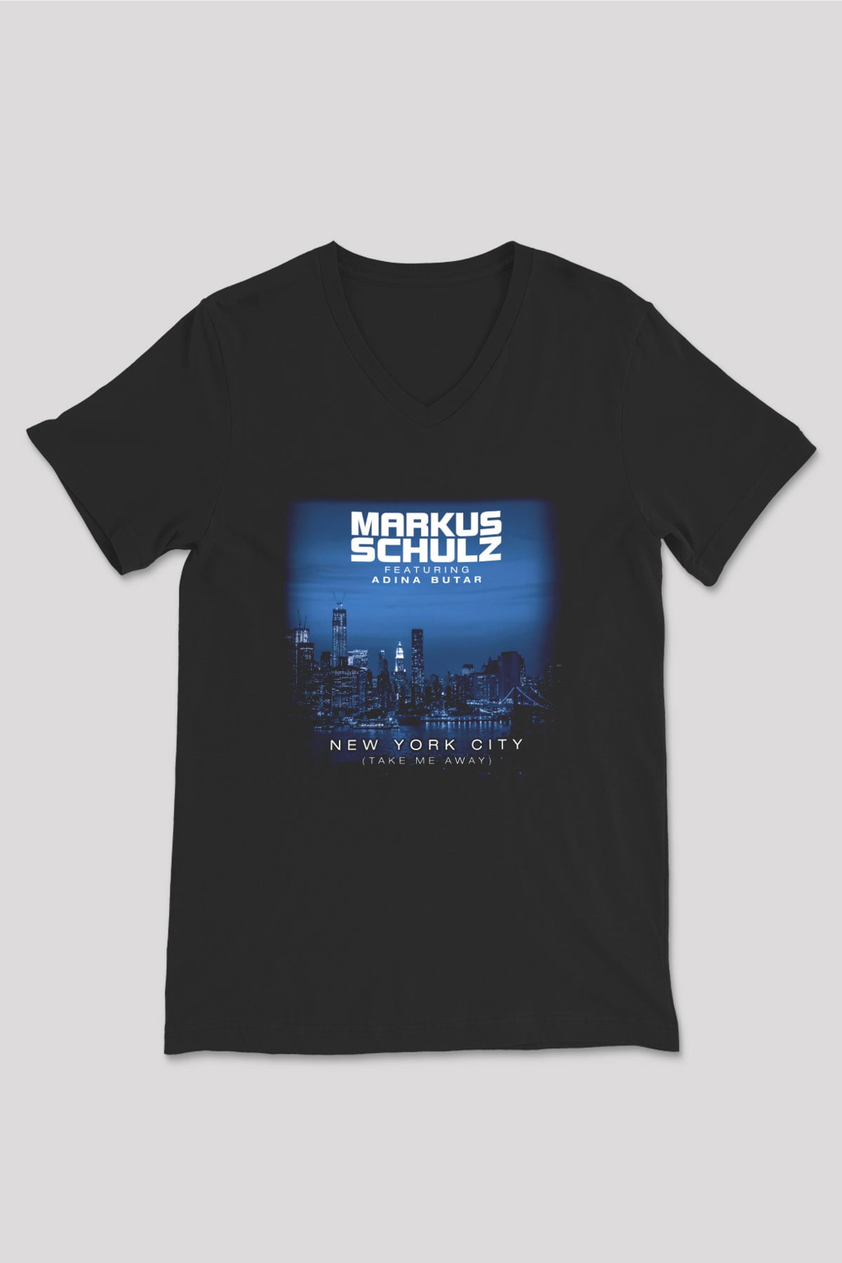 Markus Schulz Siyah Unisex V Yaka Tişört T-Shirt