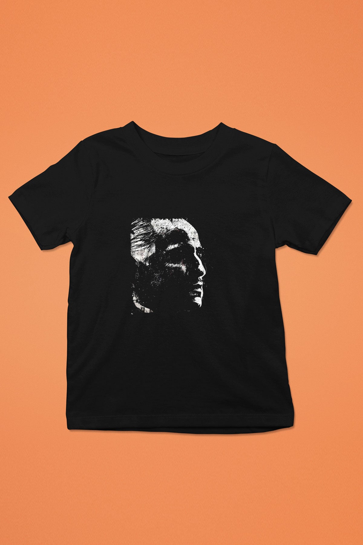Marlon Brando Baskılı Unisex Siyah Çocuk Tişört