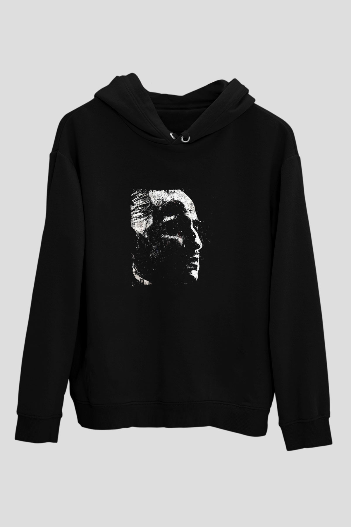 Marlon Brando Baskılı Unisex Siyah Hoodie