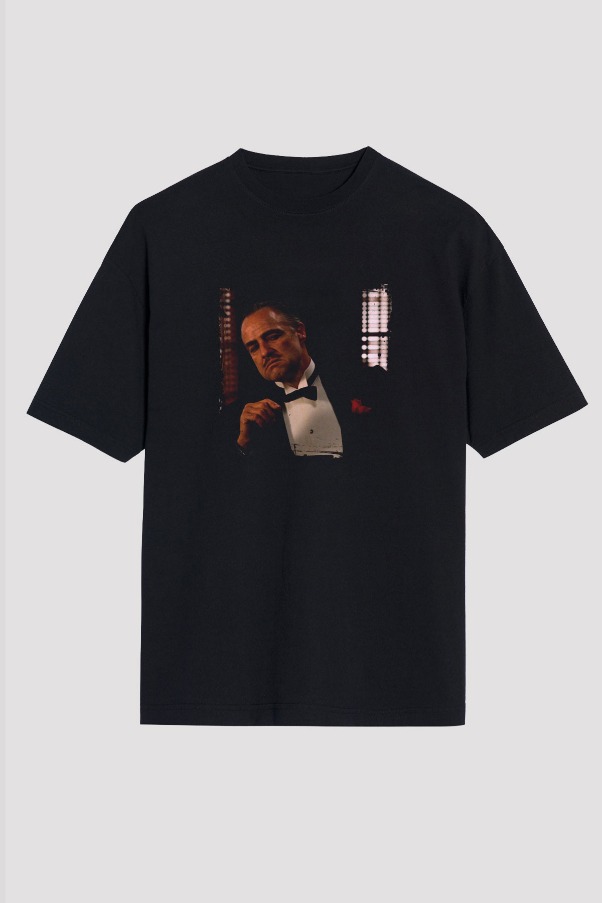 Marlon Brando Baskılı Unisex Siyah Oversize Tişört