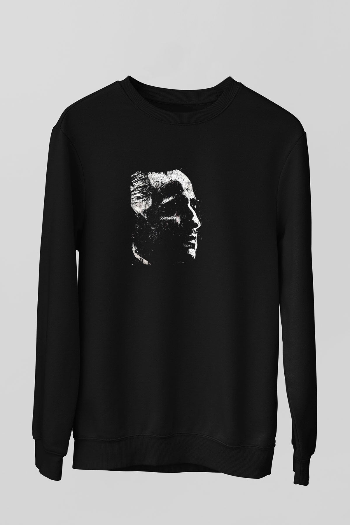 Marlon Brando Baskılı Unisex Siyah Sweatshirt