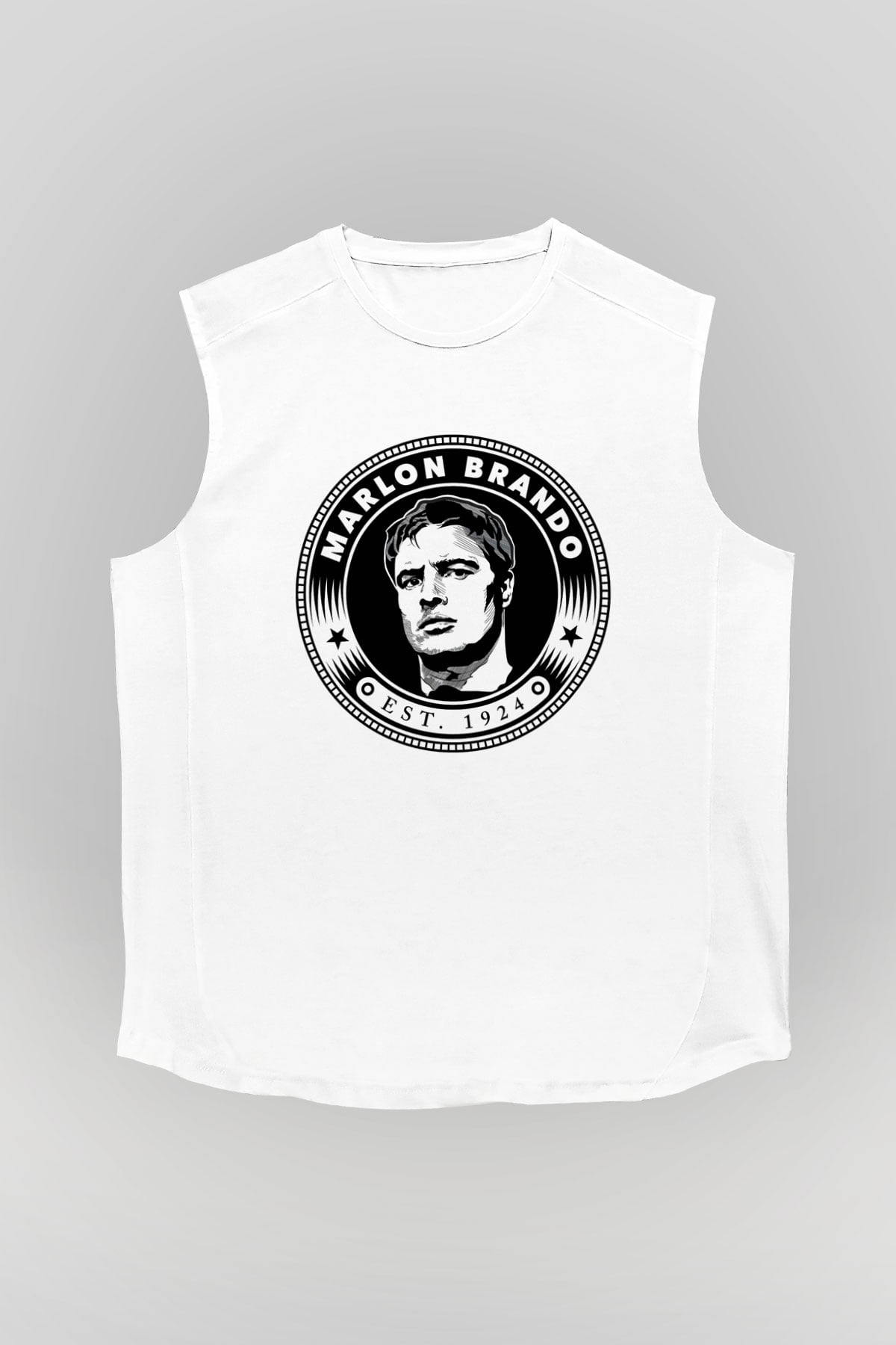 Marlon Brando Beyaz Unisex Kolsuz Tişört