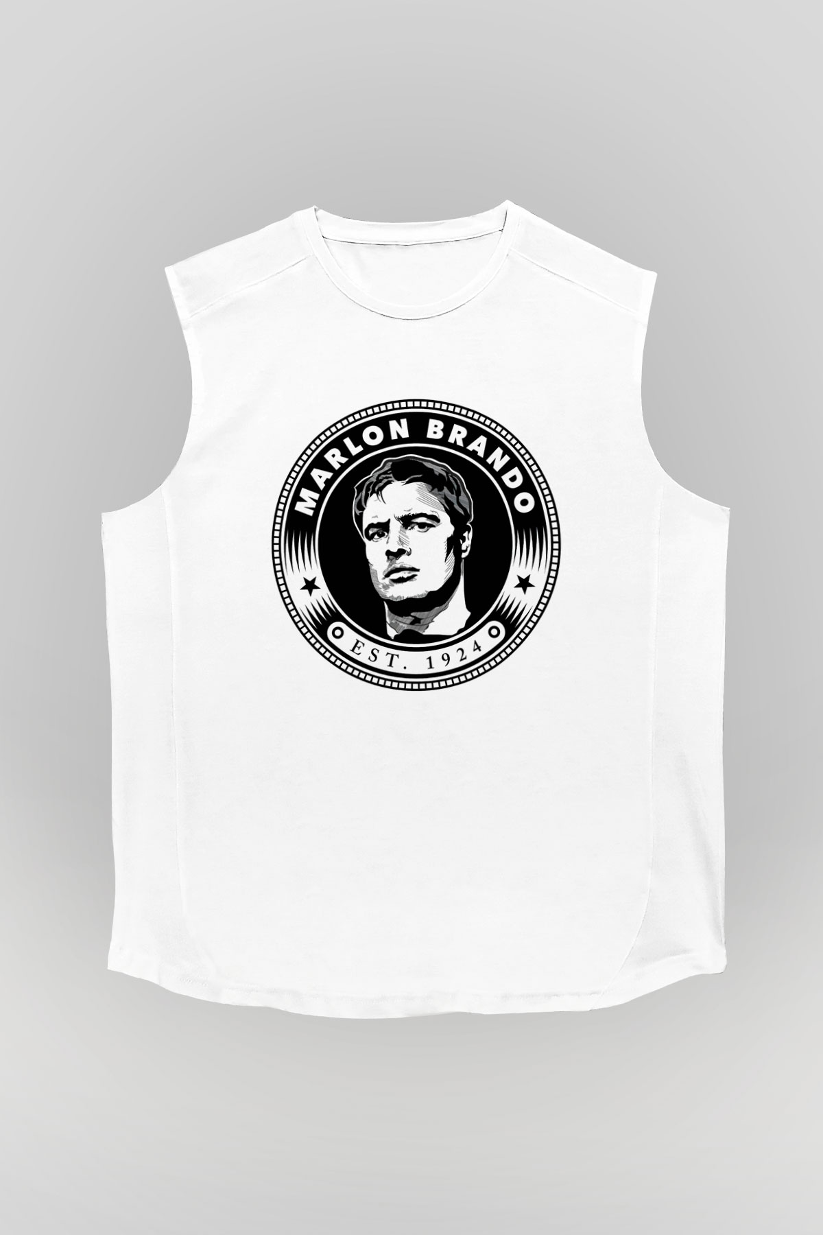 Marlon Brando Beyaz Unisex Kolsuz Tişört