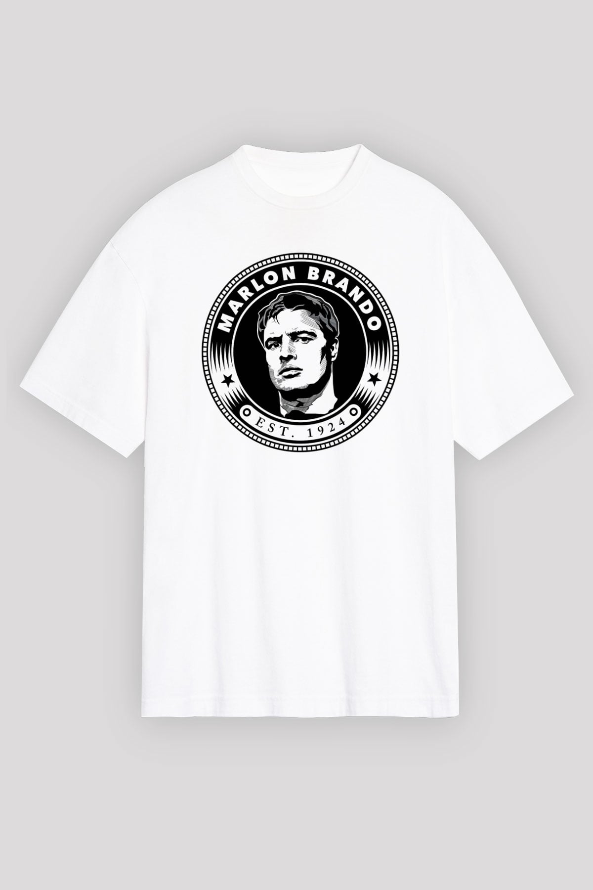 Marlon Brando Beyaz Unisex Oversize Tişört T-Shirt