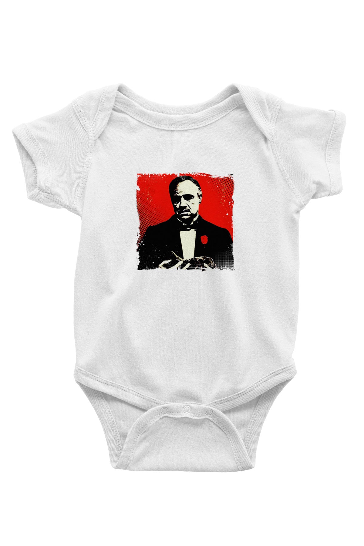 Marlon Brando Unisex Baskılı Beyaz Bebek Body - Zıbın