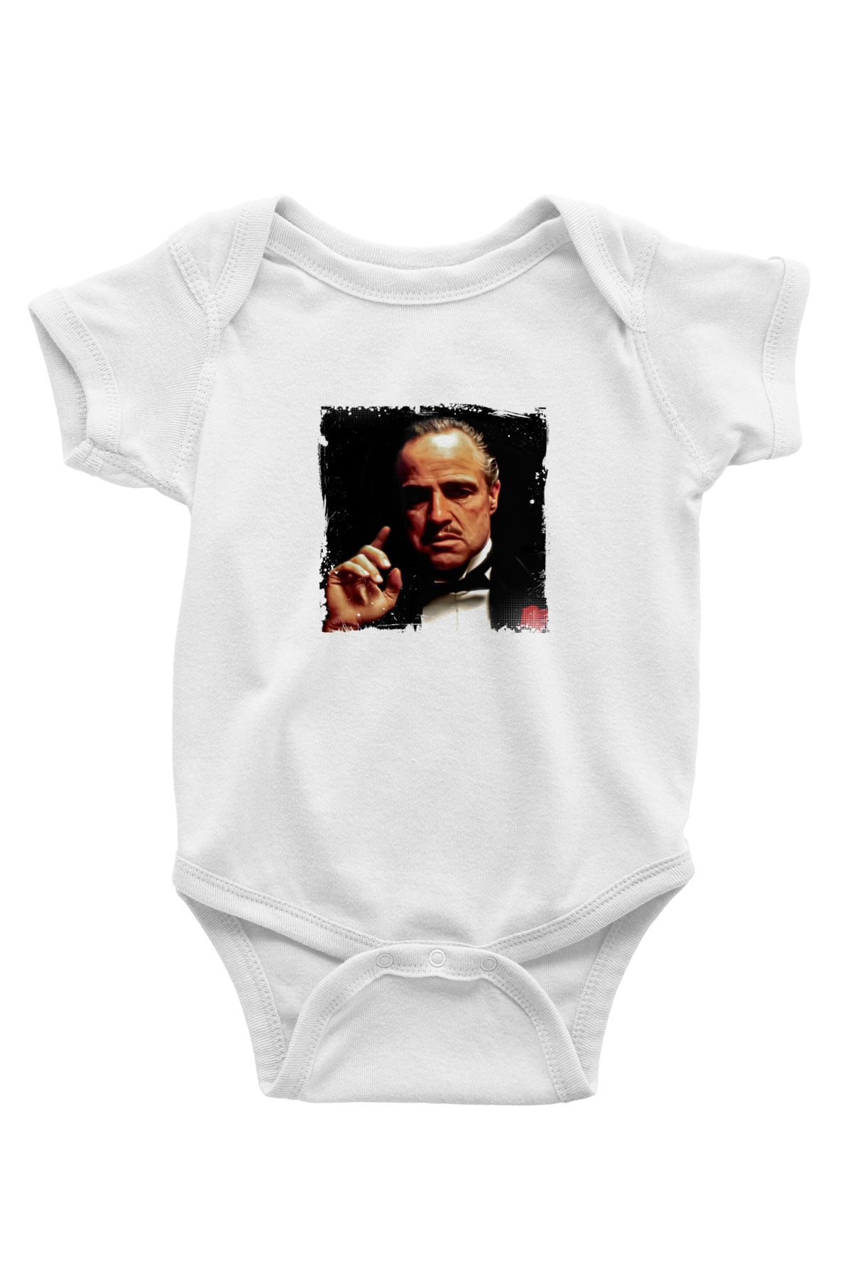 Marlon Brando Unisex Baskılı Beyaz Bebek Body - Zıbın